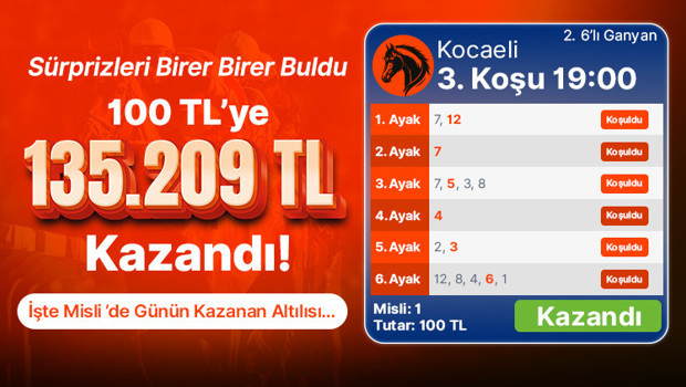Misli'de 100 TL'lik Kupon, 135 Bin TL'lik Büyük İkramiyeye Dönüştü
