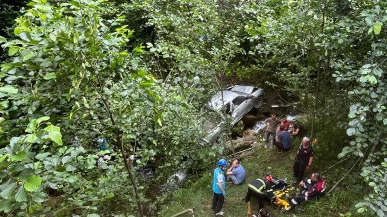 Trabzon'da fındık bahçesine yuvarlanan kamyonette 1 kişi hayatını kaybetti