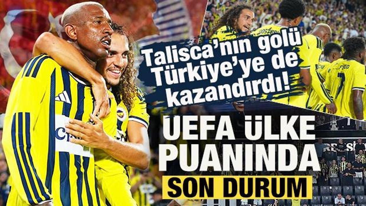 Talisca'nın golü Fenerbahçe'ye yetip artarken Türkiye'nin UEFA ülke puanına da doping oldu