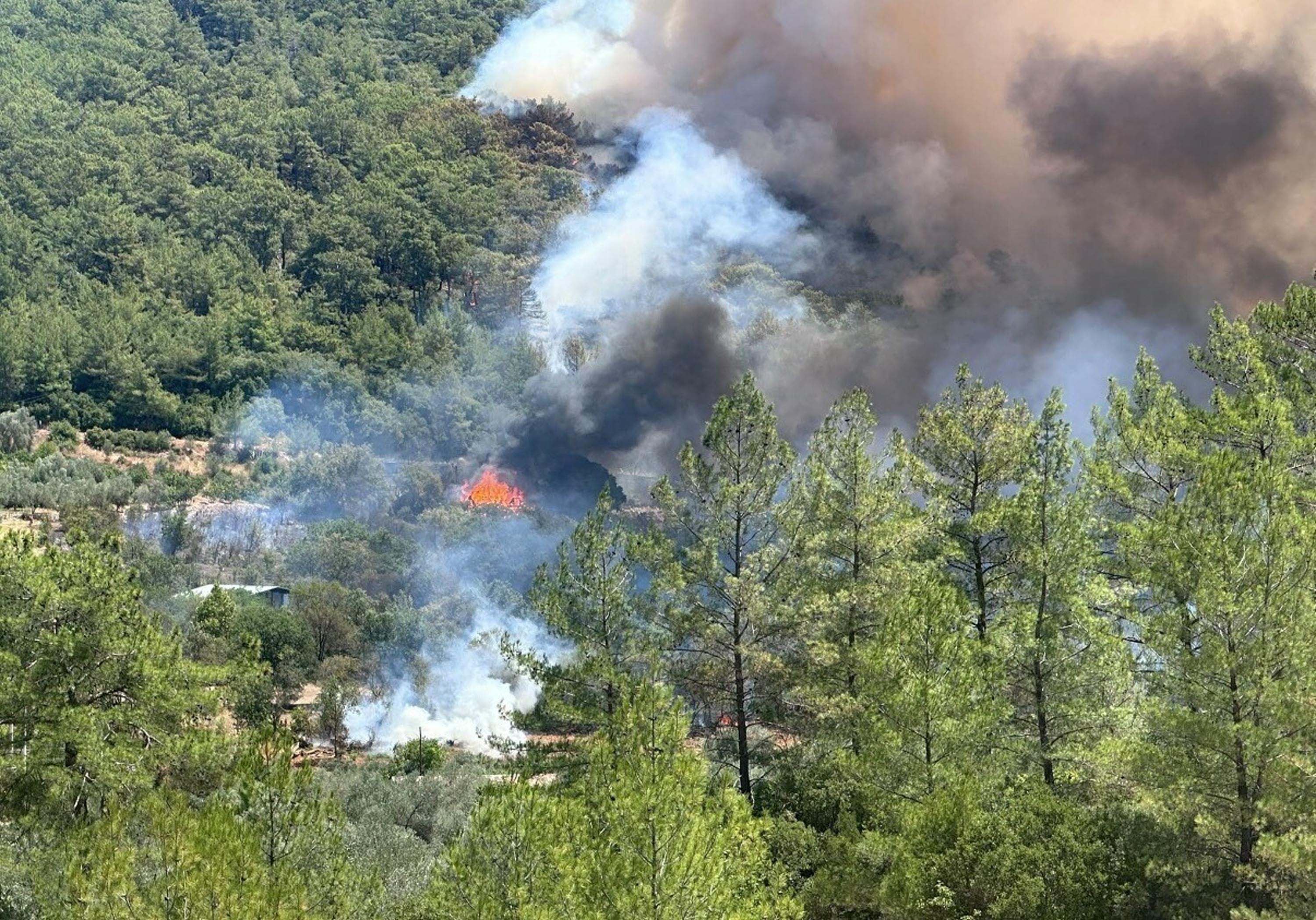 Ege ve Akdeniz'de aynı anda orman yangını alarmı: Üç ilde alevlere müdahale sürüyor