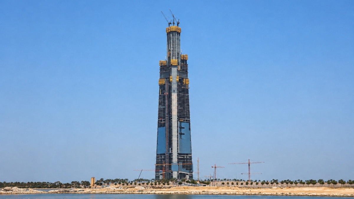 Dünya tarihine geçecek: Burj Khalifa'nın rekorunu kıracak gökdelenin 430 metresi tamamlandı
