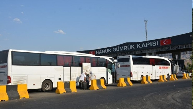 Srebrenitsa'dan yola çıkan Filistin Konvoyu, Habur Sınır Kapısı'ndan Irak'a geçiş yaptı
