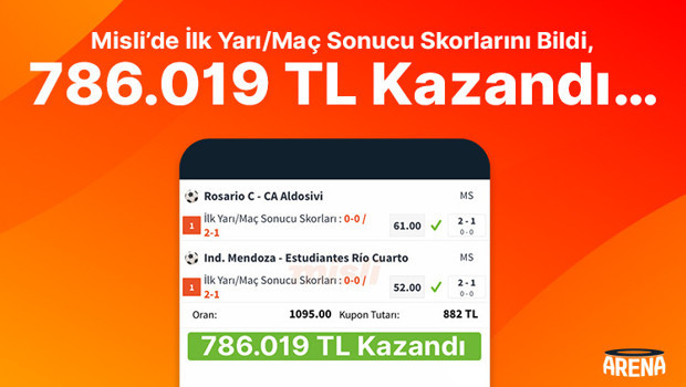 İlk Yarı/Maç Sonucu Bilerek 786 Bin TL'lik İkramiyeyi Kaptı