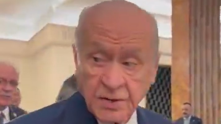 MHP Genel Başkanı Bahçeli, basın toplantısında soruya tepki gösterdi
