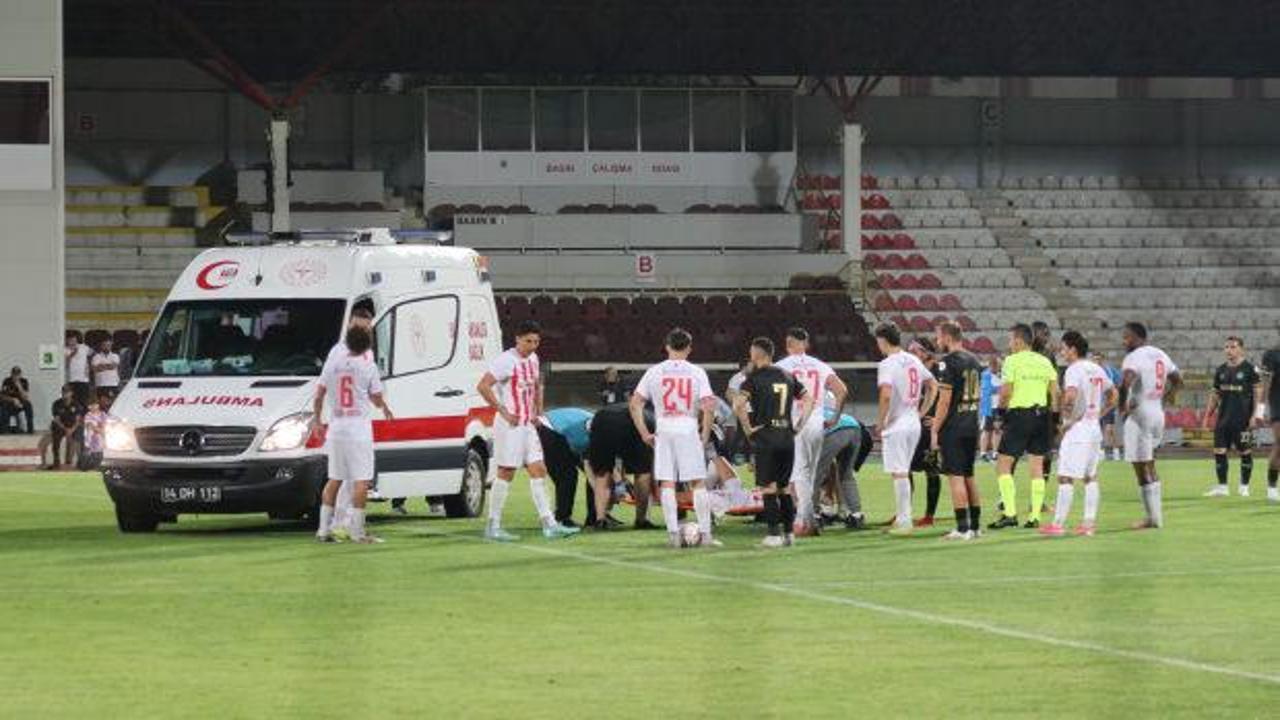 Boluspor-Manisa FK maçında ambulans sahaya girdi: Talihsiz sakatlık korkuttu