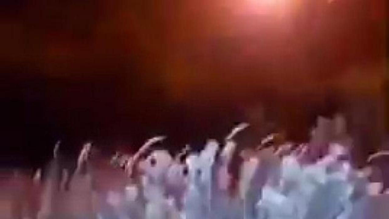 Rus askerlerinin kamikaze İHA'yı tüfekle vurduğu anlar kamerada
