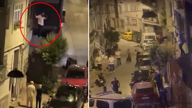 Beyoğlu'nda dehşet: Eski sevgilisinin evine tırmanıp camı yumrukladı