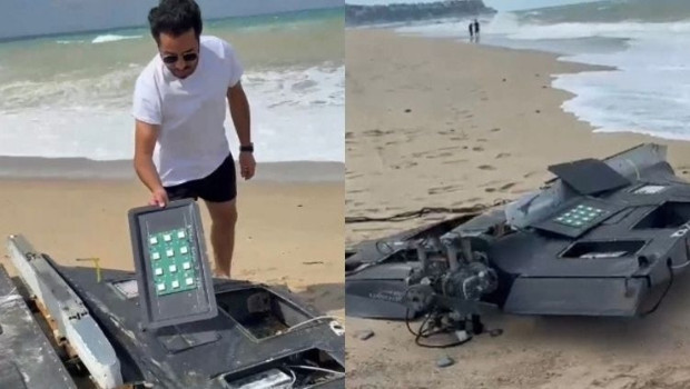 Arnavutköy sahilinde İHA şüphesi: Kumsalda insansız hava aracı bulundu