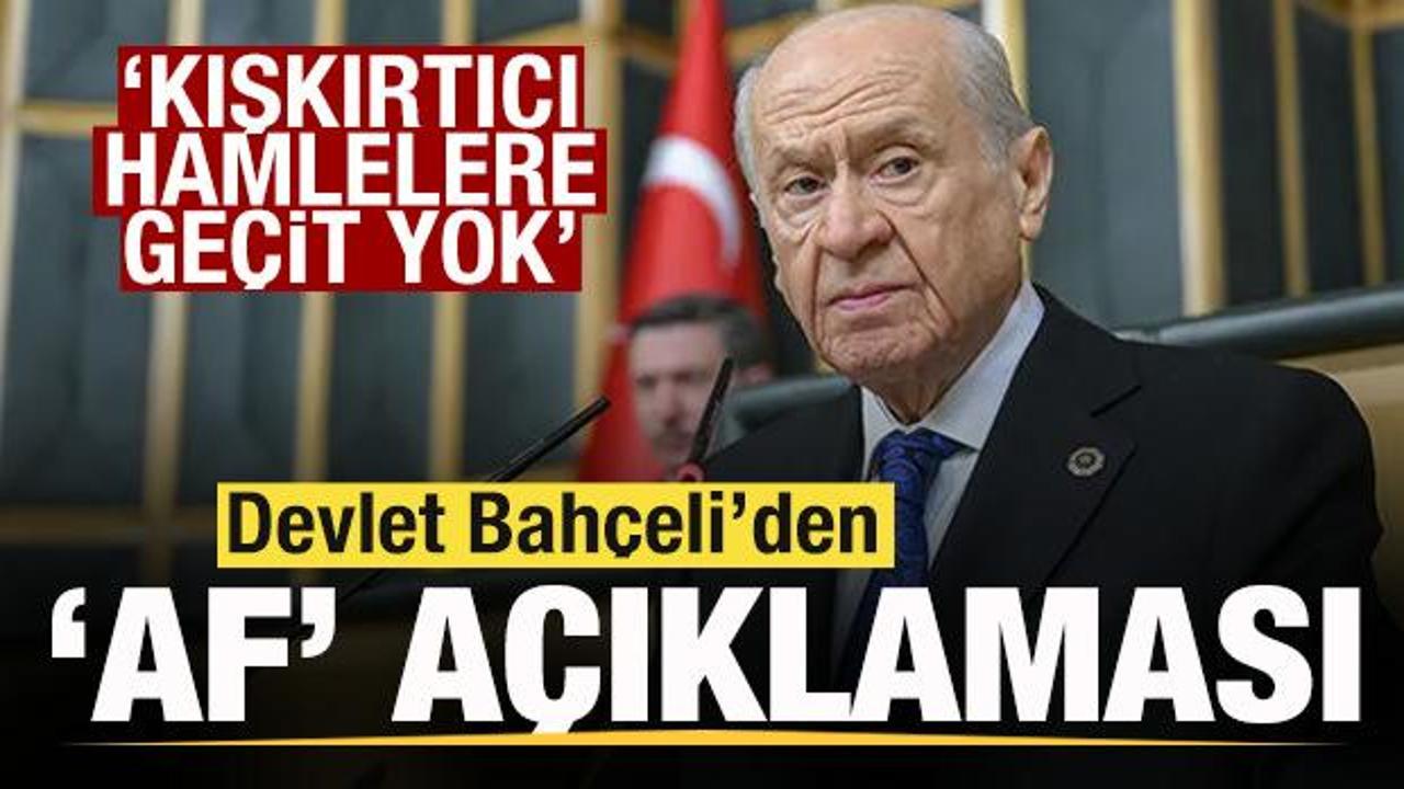 Bahçeli'den Çerçeve Yasa açıklaması: 'Af düzenlemesi değil, terörsüz Türkiye'nin iradesidir'