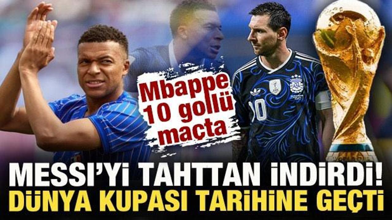 Mbappe, Dünya Kupası tarihine adını altın harflerle yazdırdı: Messi'nin rekorunu kırdı