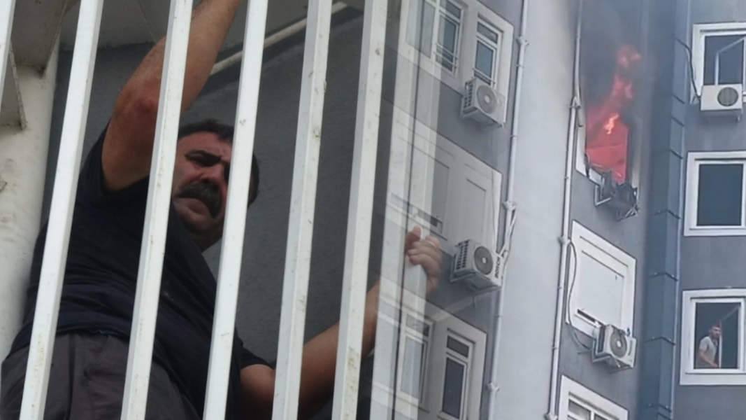 Korkunç Yangın: Alevler İki Daireyi Küle Çevirdi, Mahsur Kalan Aile Son Anda Kurtarıldı