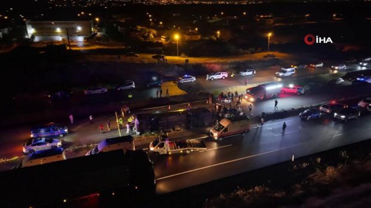 Kırıkkale'de feci kaza: Şehirlerarası yolcu otobüsü devrildi, çok sayıda kişi yaralandı