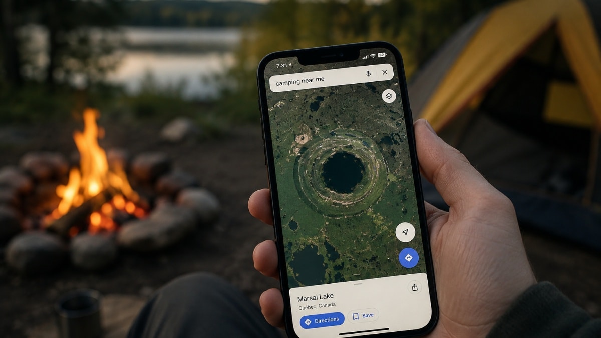Kamp alanı ararken Google Maps'te gördüğü ilginç görüntü sosyal medyada gündem oldu