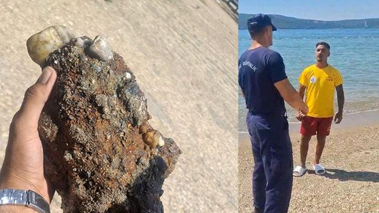 Çanakkale sahilinde patlamamış askeri mühimmat bulundu!