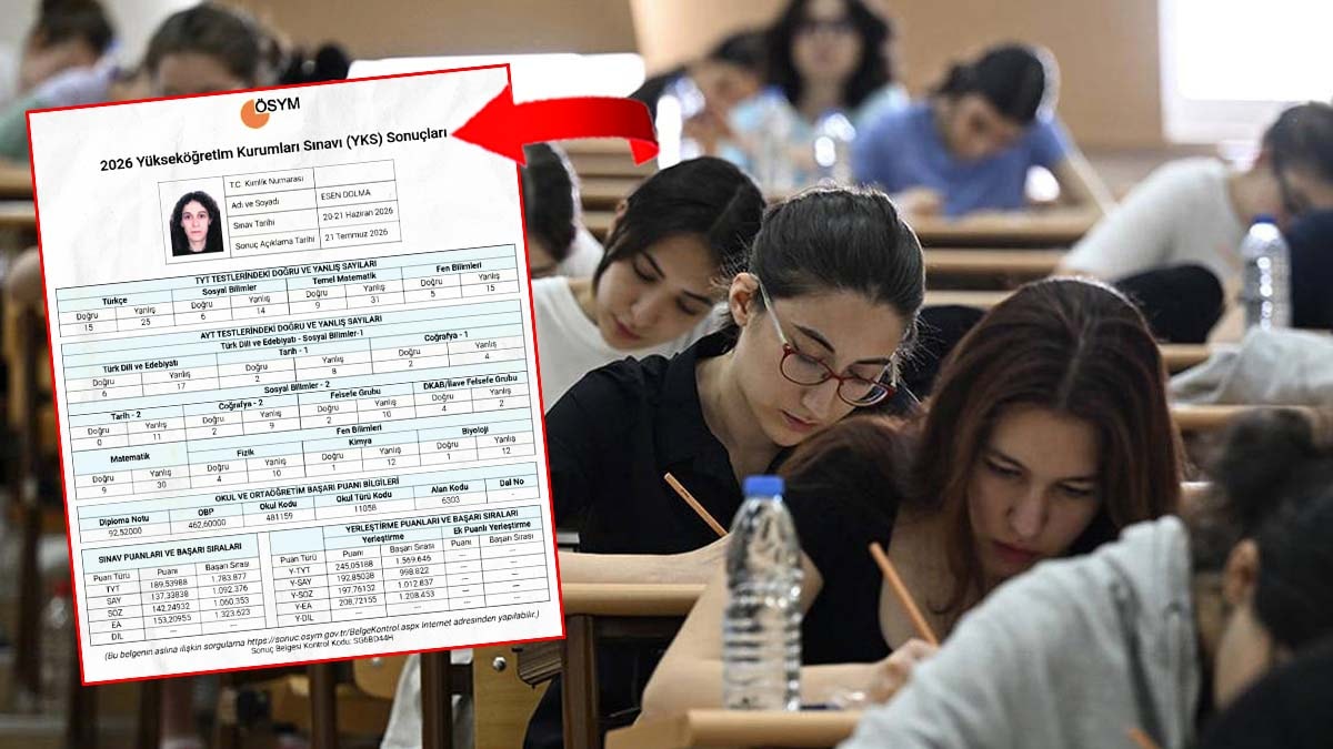 YKS'de tüm soruları rastgele işaretleyen aday, 685 bin kişiyi geride bırakarak 41 bölüme yerleşme şansı elde etti