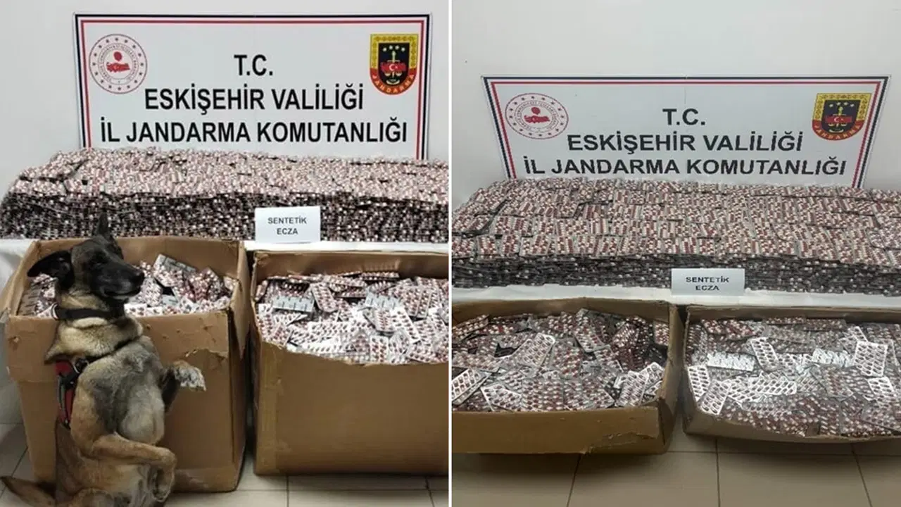 Eskişehir'de jandarma operasyonunda 84 bini aşkın sentetik hap ele geçirildi
