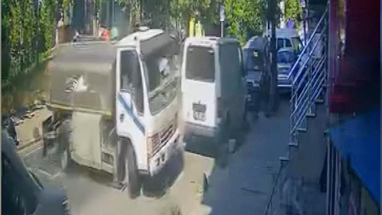 Yokuştan inen su tankeri dehşet saçtı: Şoför kaza sonrası kayıplara karıştı