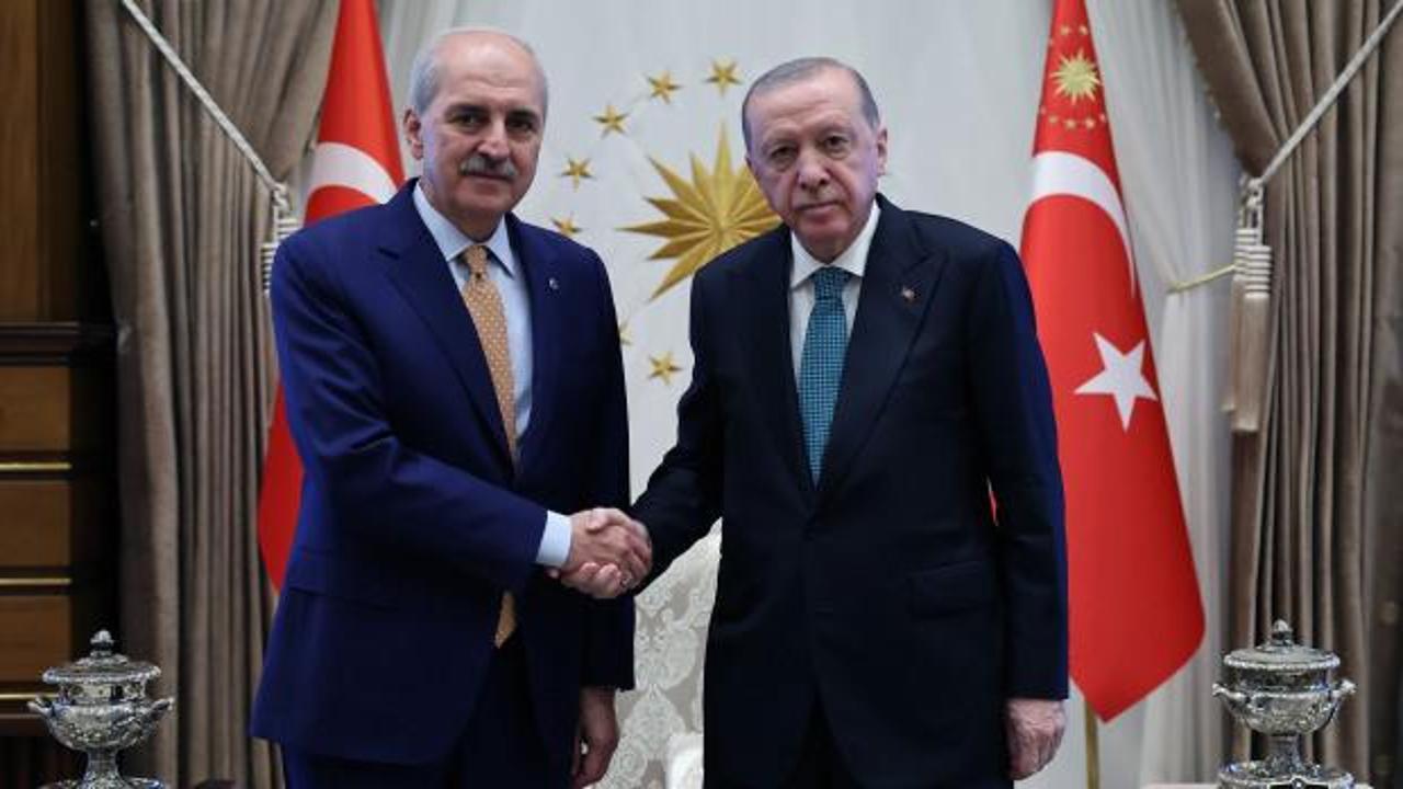Erdoğan, TBMM Başkanı Kurtulmuş ile Külliye'de bir araya geldi