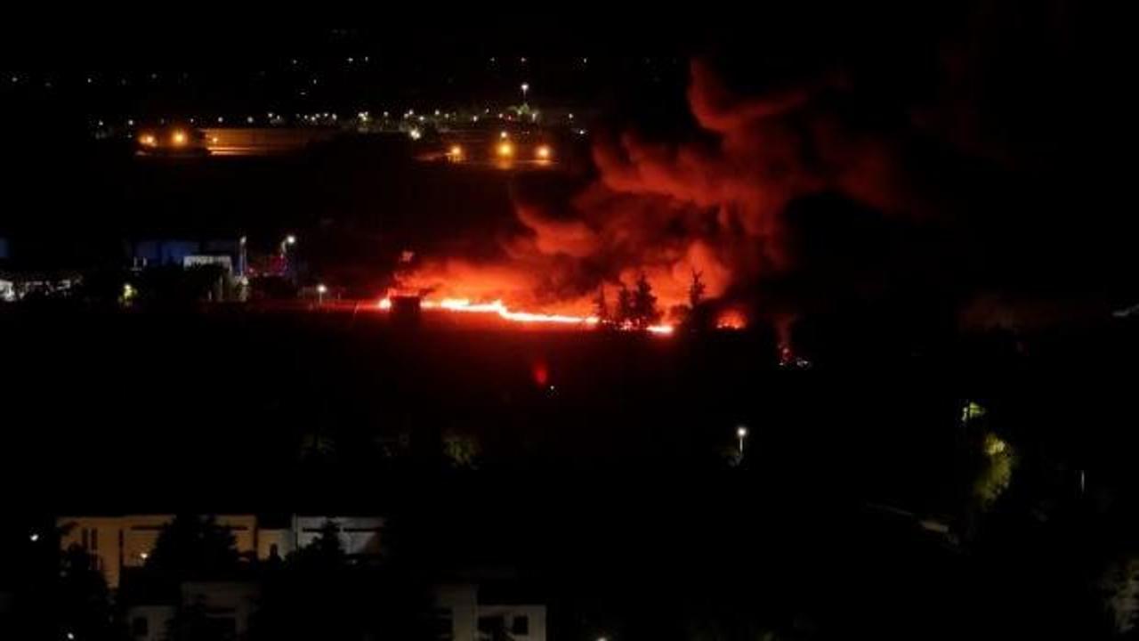 Eskişehir'de TEI tesislerinde çıkan yangın korkuttu