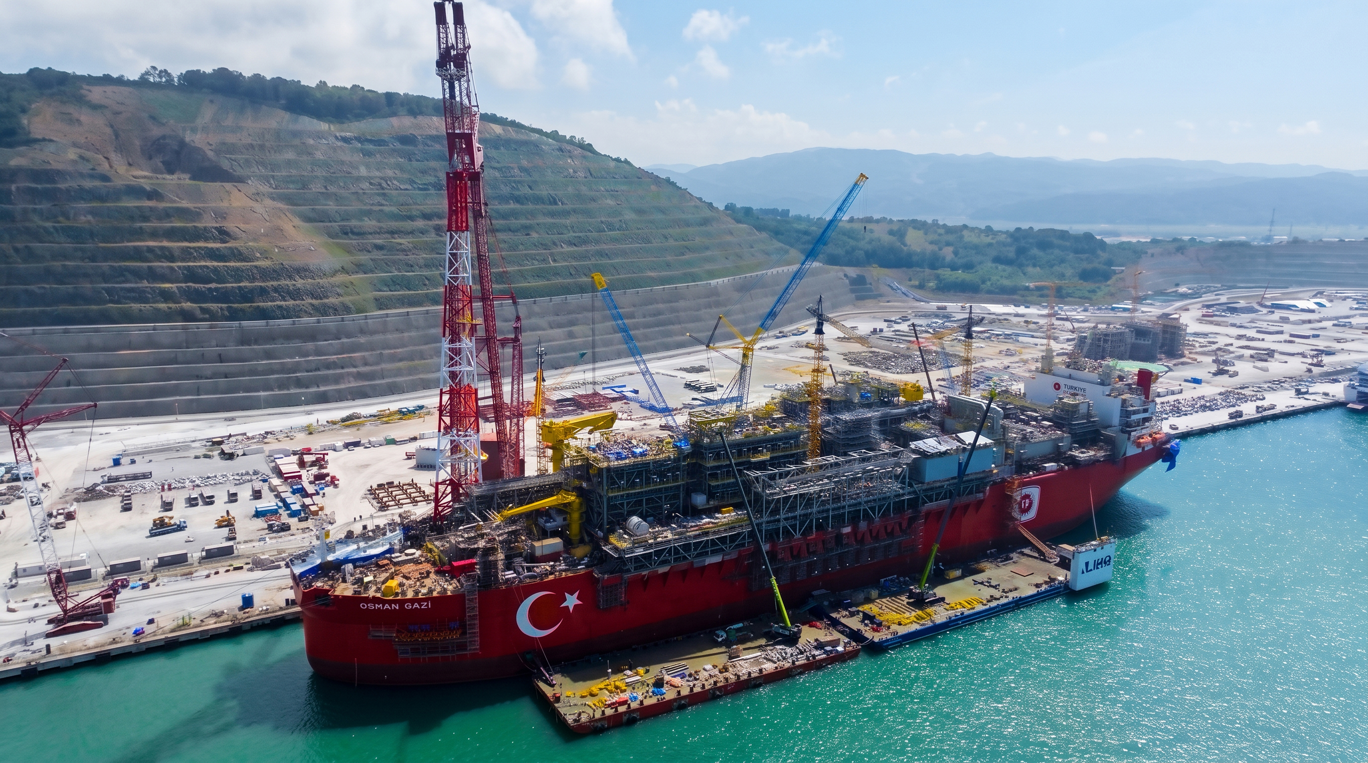 Osman Gazi'de kritik montaj tamamlandı: Platform Karadeniz'e gün sayıyor