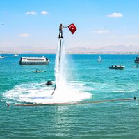 Van Denizi'nde su sporları festivali renkli görüntülerle başladı