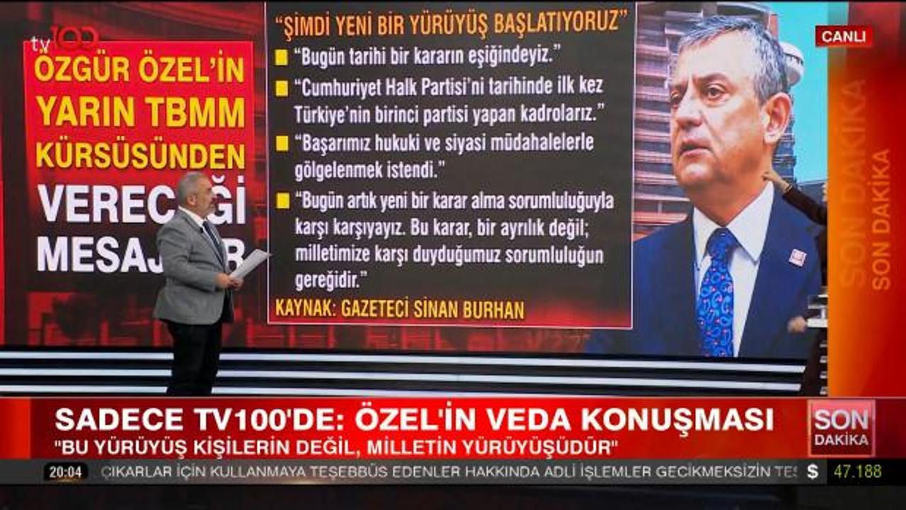 Özgür Özel'den CHP grubunda duygusal veda: Son konuşma yarın