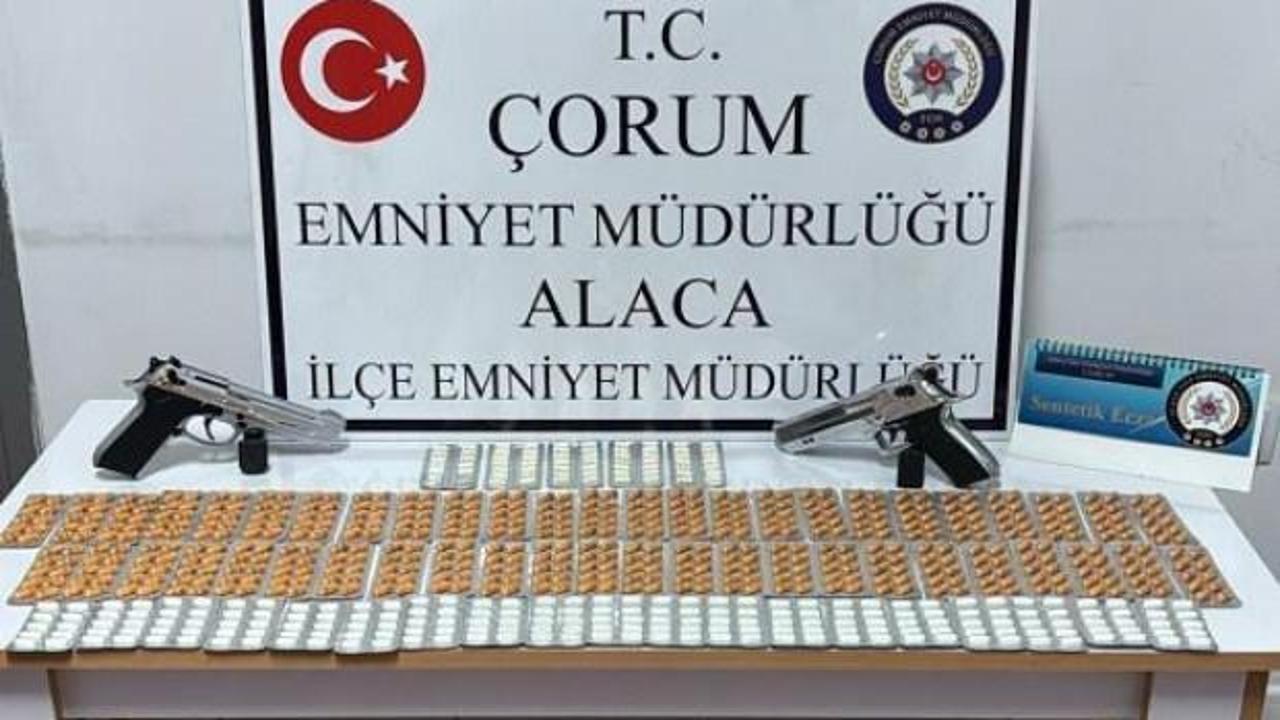 Çorum'da uyuşturucu operasyonu: 756 sentetik hap ele geçirildi, şüpheli tutuklandı