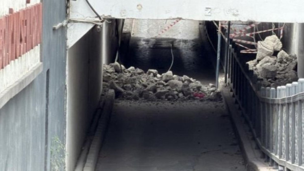Bolu'da alt geçitte kısmi göçük: Ulaşım durduruldu