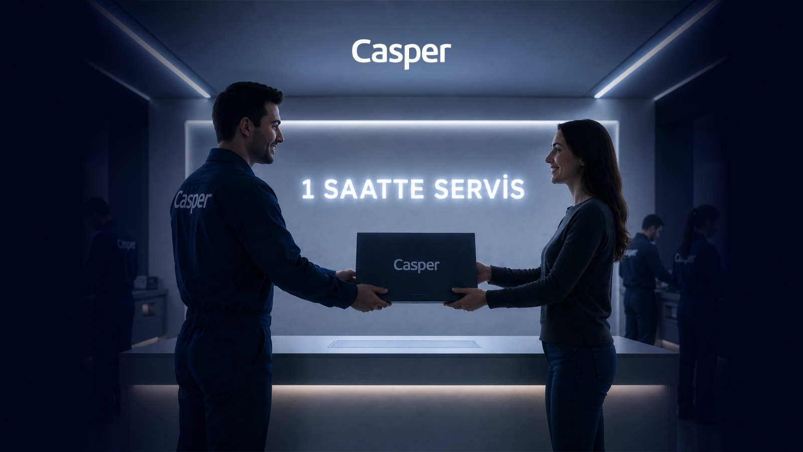 Casper'ın 1 saatte servis hizmeti hangi cihazları kapsıyor?