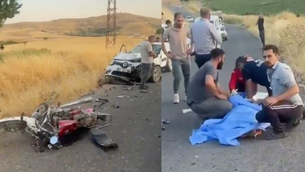 Mardin'de feci kaza: Otomobille çarpışan motosikletteki 2 kişi hayatını kaybetti