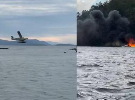 ABD'nin Washington eyaletinde deniz uçağı düştü: 11 kişilik uçakta 4 yaralı