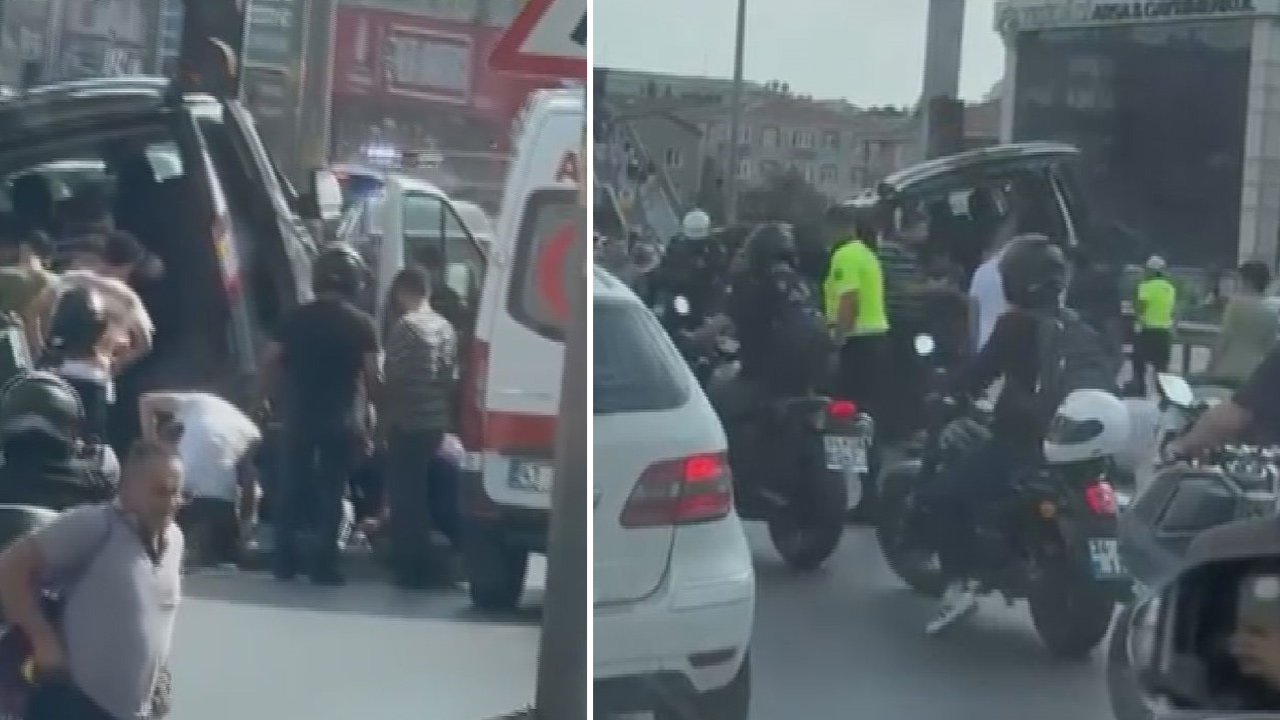 Küçükçekmece'de D-100'de feci kaza: Bariyere çarpan araç iki şeridi trafiğe kapattı