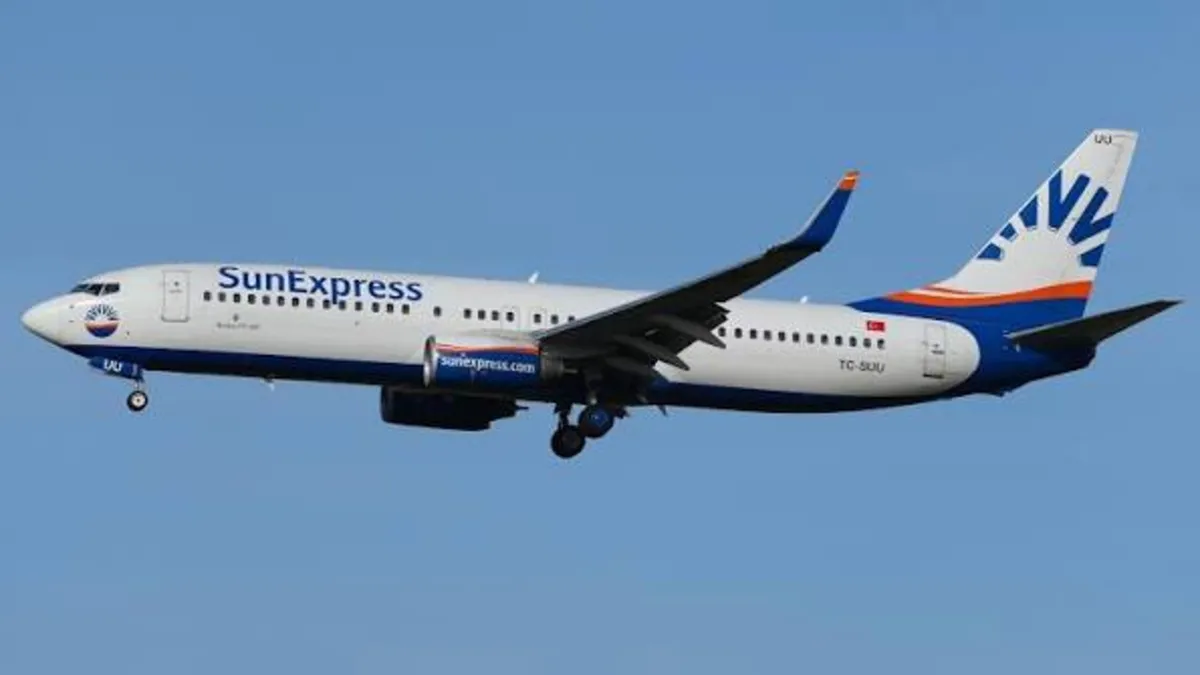 SunExpress 9 ayda 12, 5 milyon yolcu taşıdı