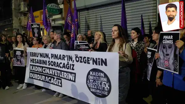 İzmir’de üç kadın cinayetine karşı protesto: ‘Kazanana dek susmayacağız’